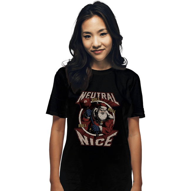Shirts T-Shirts, Unisex / Small / Black Neutral Nice Santa