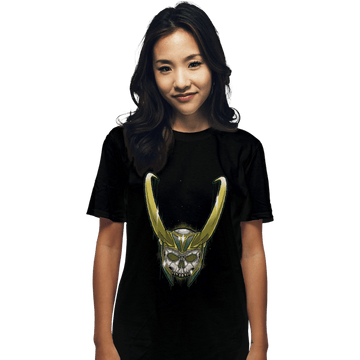Shirts T-Shirts, Unisex / Small / Black Loki Skull