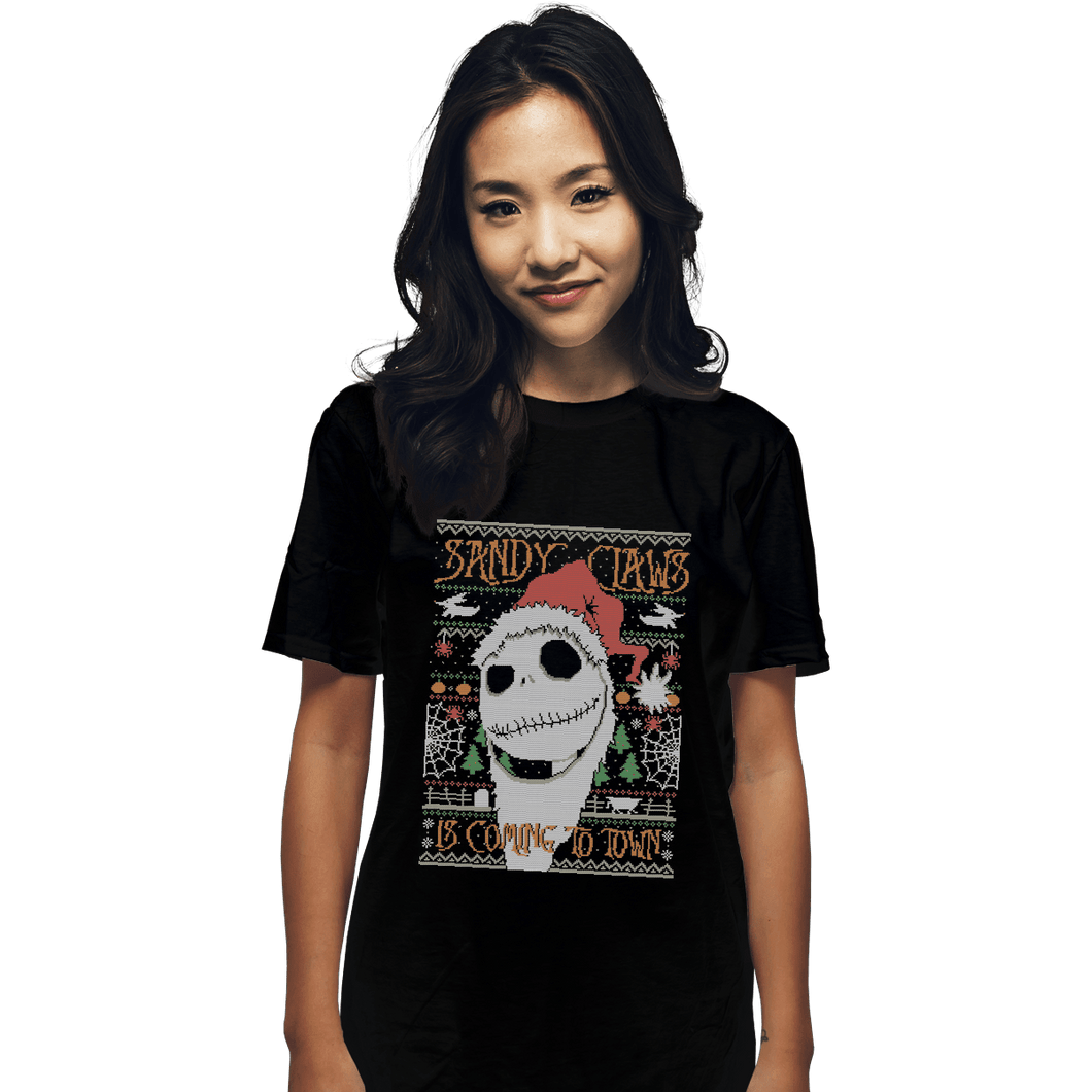 Shirts T-Shirts, Unisex / Small / Black Sandy Claws