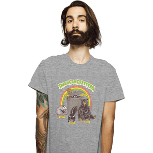 Shirts T-Shirts, Unisex / Small / Sports Grey Trash Can Critters