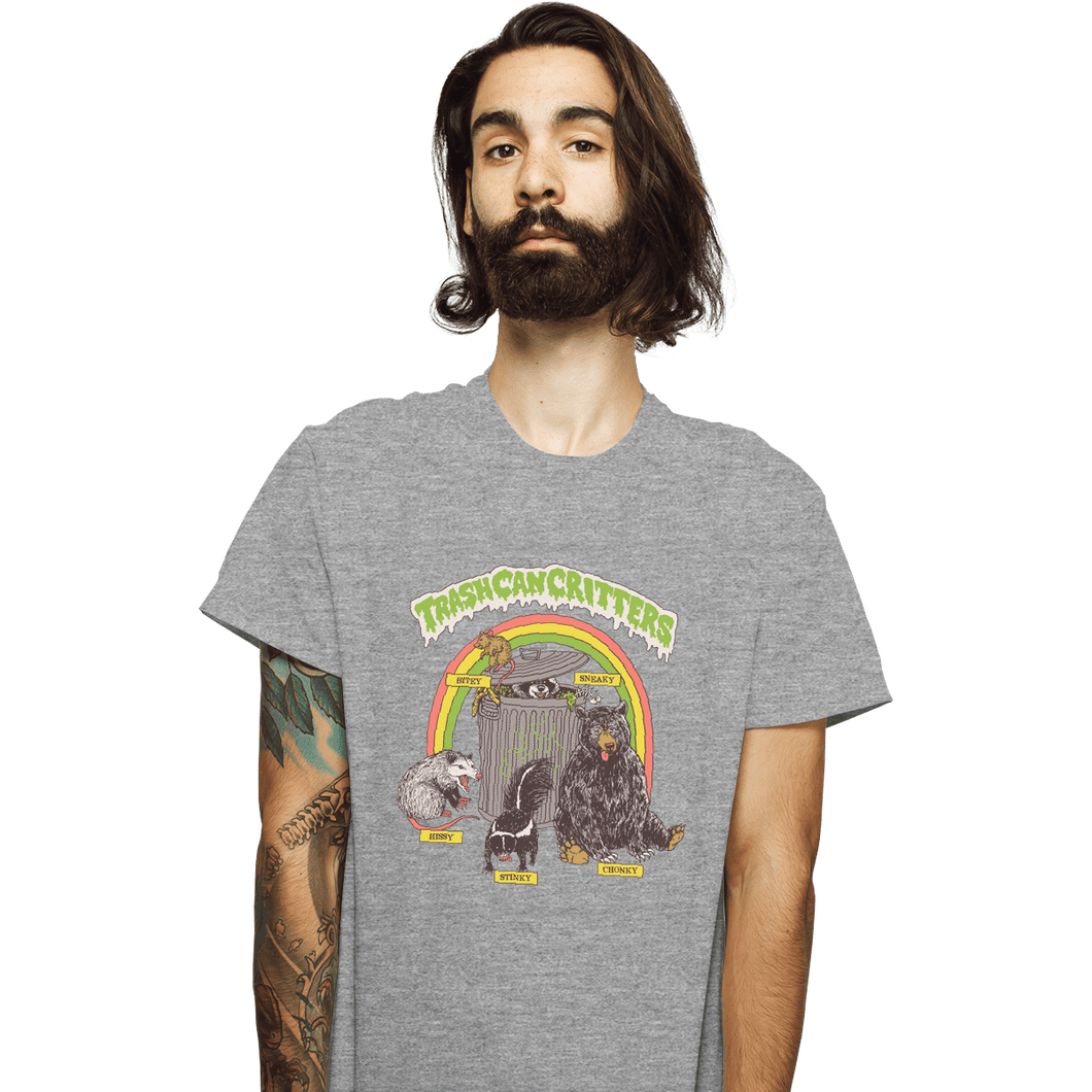 Shirts T-Shirts, Unisex / Small / Sports Grey Trash Can Critters