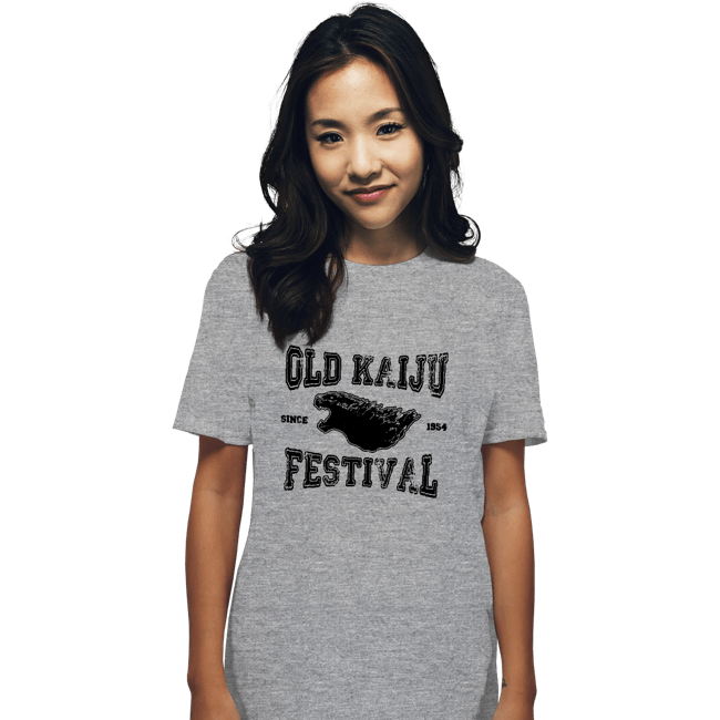 Shirts T-Shirts, Unisex / Small / Sports Grey Old Kaiju Festival