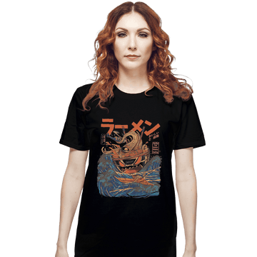 Shirts T-Shirts, Unisex / Small / Black Great Ramen off Kanagawa