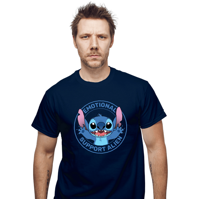 Secret_Shirts T-Shirts, Unisex / Small / Navy Emotional Support Alien