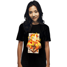 Load image into Gallery viewer, Shirts T-Shirts, Unisex / Small / Black Flame Kyojuro
