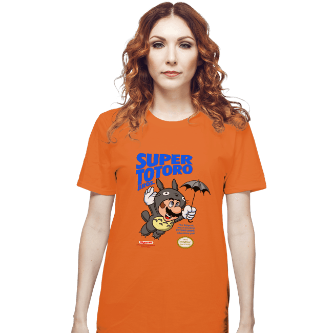 Shirts T-Shirts, Unisex / Small / Orange Super Totoro Bros