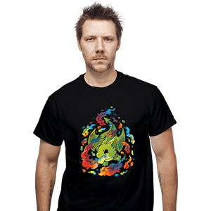 Shirts T-Shirts, Unisex / Small / Black Rainbow Dragon