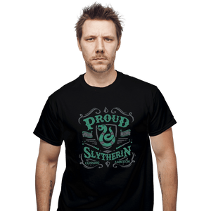 Shirts T-Shirts, Unisex / Small / Black Proud to be a Slytherin