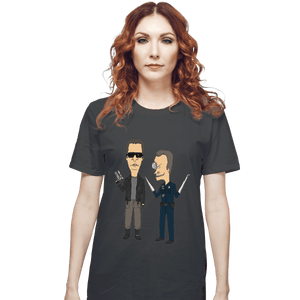 Shirts T-Shirts, Unisex / Small / Charcoal T800 and T1000