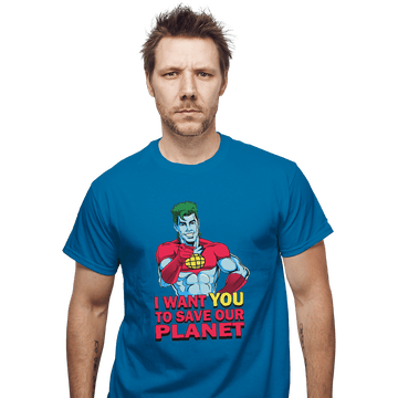 Shirts T-Shirts, Unisex / Small / Sapphire Planeteer Call