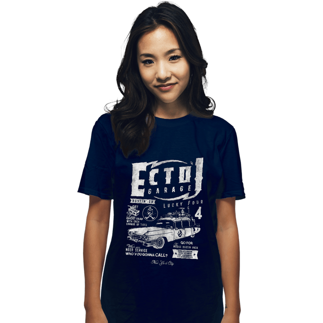Secret_Shirts T-Shirts, Unisex / Small / Navy ECTO-1 Garage