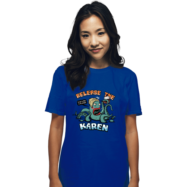 Shirts T-Shirts, Unisex / Small / Royal Blue Release The Karen