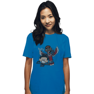 Shirts T-Shirts, Unisex / Small / Sapphire Bucky And Sam