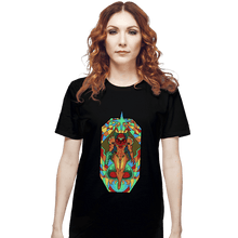 Load image into Gallery viewer, Shirts T-Shirts, Unisex / Small / Black Stained Glass Hunter
