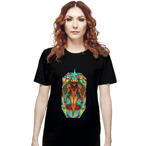 Shirts T-Shirts, Unisex / Small / Black Stained Glass Hunter