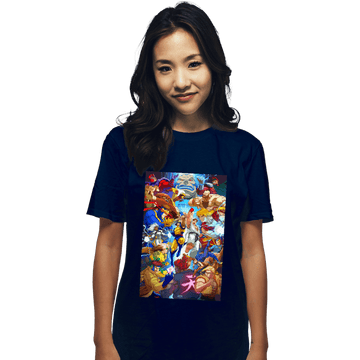 Secret_Shirts T-Shirts, Unisex / Small / Navy XMen V Street Fighter