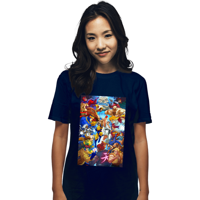 Secret_Shirts T-Shirts, Unisex / Small / Navy XMen V Street Fighter