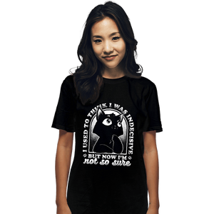 Shirts T-Shirts, Unisex / Small / Black Indecisive Cat