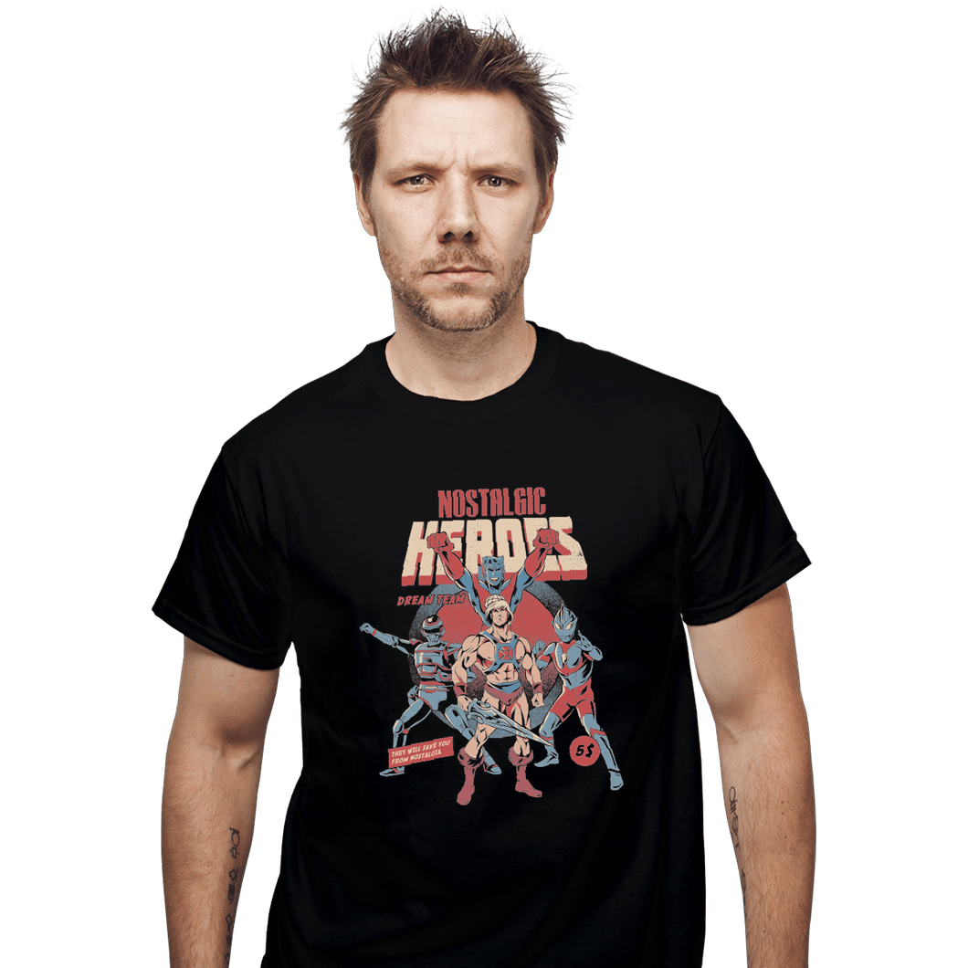 Shirts T-Shirts, Unisex / Small / Black Nostalgic Heroes