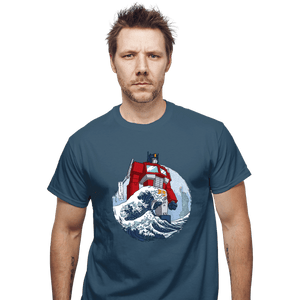 Secret_Shirts T-Shirts, Unisex / Small / Indigo Blue Optimus Wave