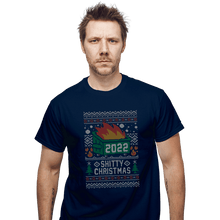 Load image into Gallery viewer, Secret_Shirts T-Shirts, Unisex / Small / Navy Ugly Shitty Christmas Sweater
