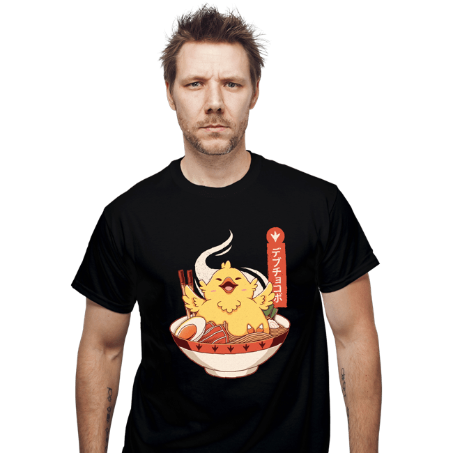 Shirts T-Shirts, Unisex / Small / Black Fat Chocobo Ramen