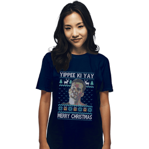 Shirts T-Shirts, Unisex / Small / Navy Yippee Ki Christmas