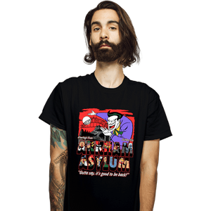 Daily_Deal_Shirts T-Shirts, Unisex / Small / Black Greetings From The Asylum
