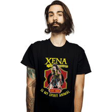 Load image into Gallery viewer, Shirts T-Shirts, Unisex / Small / Black Xena Warrior Spirit Animal

