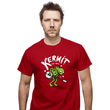 Load image into Gallery viewer, Shirts T-Shirts, Unisex / Small / Red Banjoist Frog
