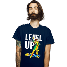 Load image into Gallery viewer, Daily_Deal_Shirts T-Shirts, Unisex / Small / Navy Rogue Level Up
