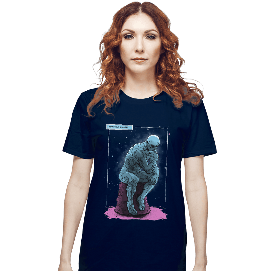 Shirts T-Shirts, Unisex / Small / Navy Blue Thinker
