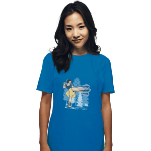 Shirts T-Shirts, Unisex / Small / Sapphire Chun White