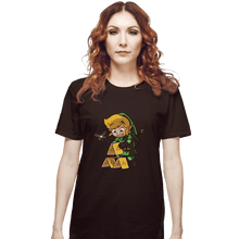 Load image into Gallery viewer, Shirts T-Shirts, Unisex / Small / Dark Chocolate Tri-House Of Cards
