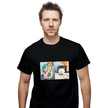 Shirts T-Shirts, Unisex / Small / Black Girl Yelling At A Cat