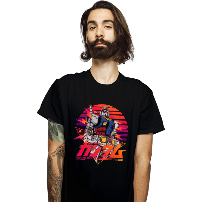 Secret_Shirts T-Shirts, Unisex / Small / Black Gundam 78 Retro