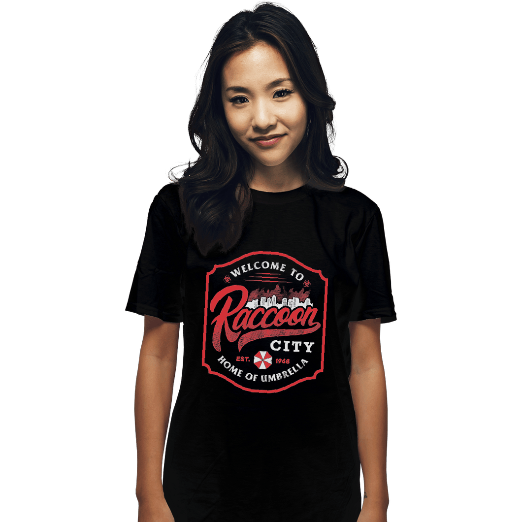 Shirts T-Shirts, Unisex / Small / Black Raccoon City