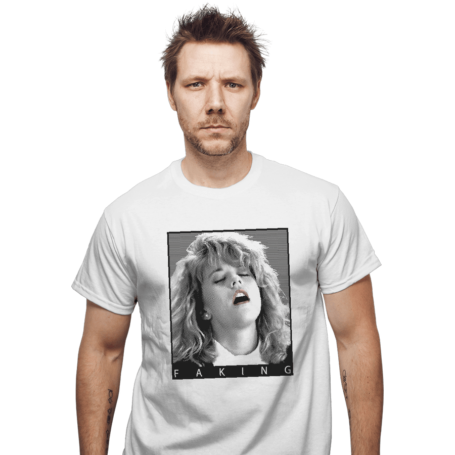 Shirts T-Shirts, Unisex / Small / White Faking