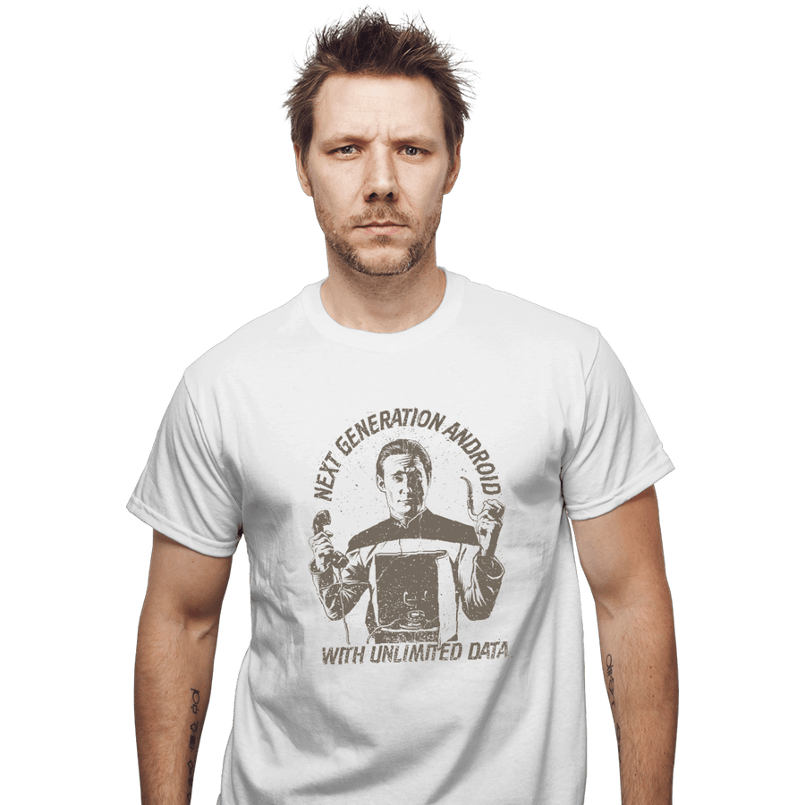 Shirts T-Shirts, Unisex / Small / White Data Plan