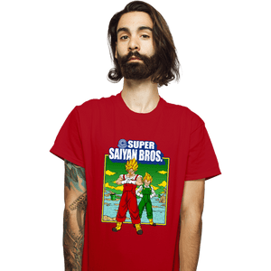 Shirts T-Shirts, Unisex / Small / Red Super Saiyan Bros