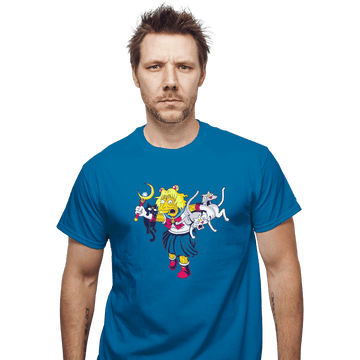 Shirts T-Shirts, Unisex / Small / Sapphire Moon Cat Lady