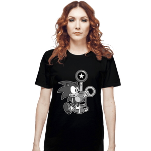 Shirts T-Shirts, Unisex / Small / Black Retro Sonic