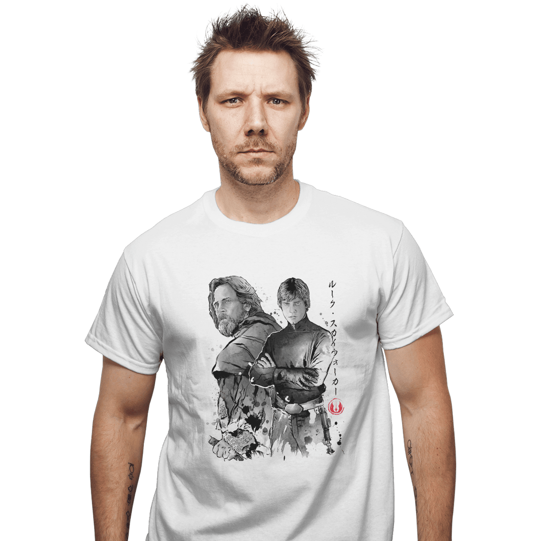 Shirts T-Shirts, Unisex / Small / White Old And Young Jedi