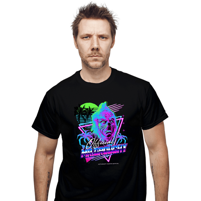 Shirts T-Shirts, Unisex / Small / Black Mr Grouchy x CoDdesigns Neon Retro Tee