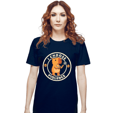 Last_Chance_Shirts T-Shirts, Unisex / Small / Navy Violence Capybara