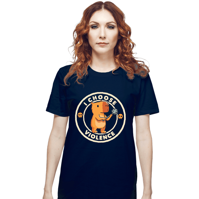 Last_Chance_Shirts T-Shirts, Unisex / Small / Navy Violence Capybara