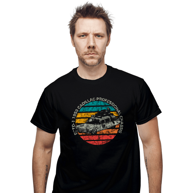 Shirts T-Shirts, Unisex / Small / Black Retro Ecto-1 Sun