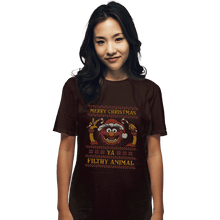 Load image into Gallery viewer, Daily_Deal_Shirts T-Shirts, Unisex / Small / Dark Chocolate Merry Christmas Filthy Animal
