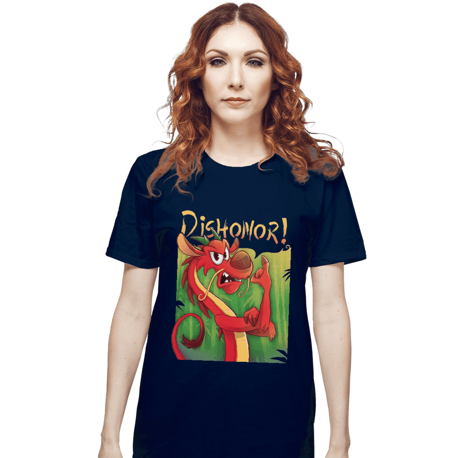 Shirts T-Shirts, Unisex / Small / Navy Dishonor On You