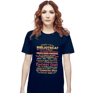 Shirts T-Shirts, Unisex / Small / Navy The Bibliotecas Rap